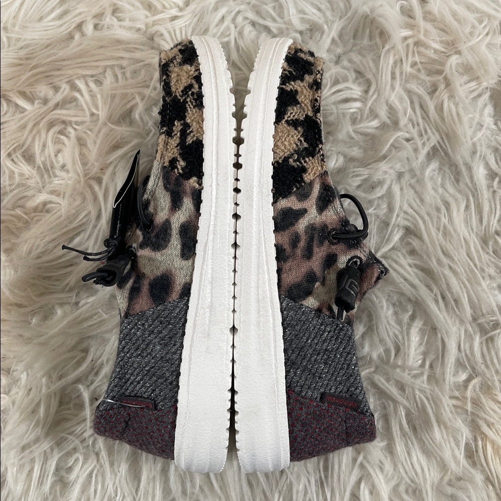 HEY DUDE Wendy Patchwork Java Animal Print Lightweight Slip On Comfy Size 5 NEW - Picture 9 of 14